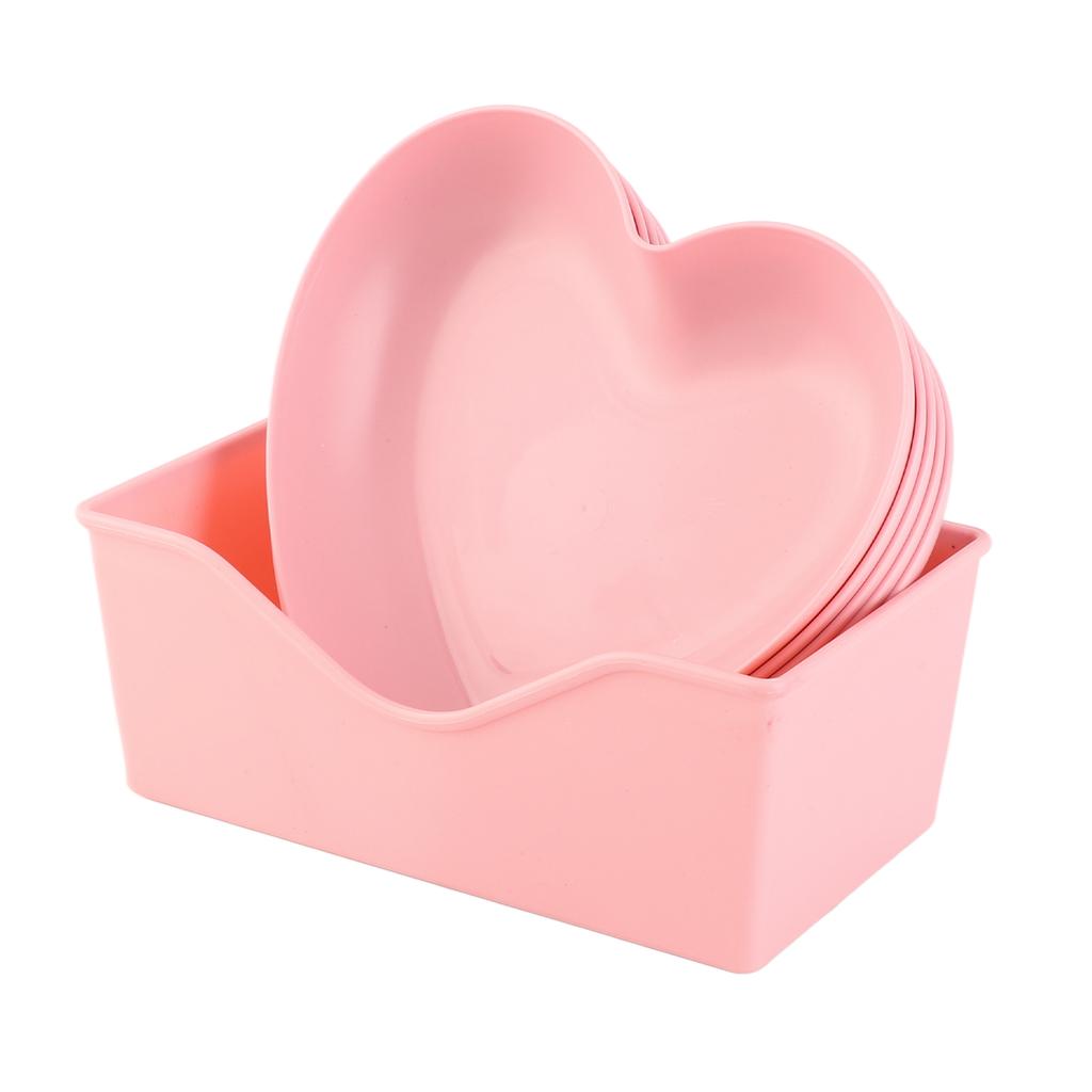 Serving Platter Heart Shape Dinner Plate Plastic Easy To Clean Versatile Kitchen Dinnerware for