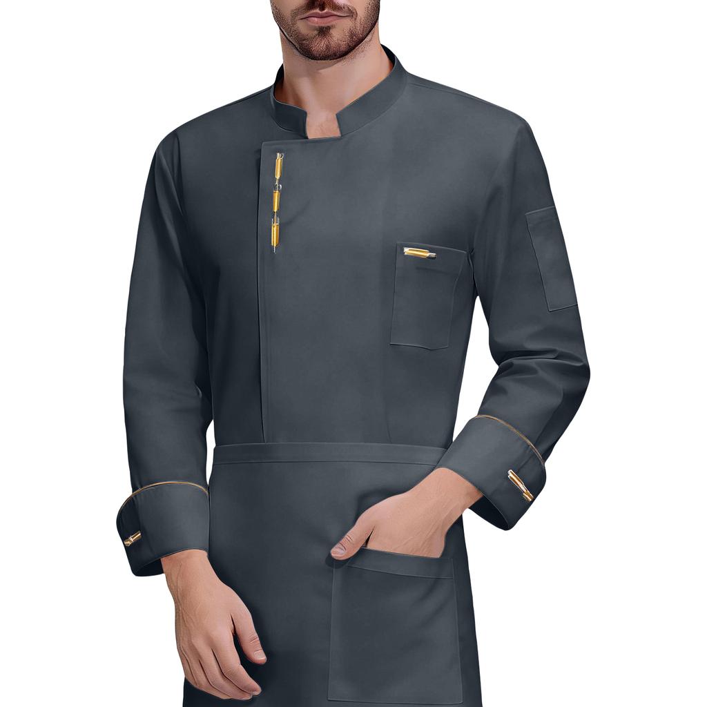 Unisex Strickjacke - Knopf Langarm Kochuniform