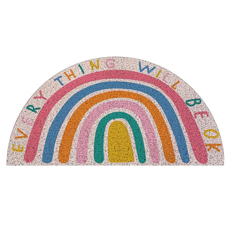 Arch Door Mats Outdoor Indoor Antiwear PVC Waterproof Ant-Slip Bedroom Rugs and Carpets Rainbow Printed Entrance Doormat