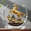 Figurina di Cavallo dello Zodiaco in Cristallo: Amuleto di Successo e Ricchezza per Casa, Ufficio o Regalo