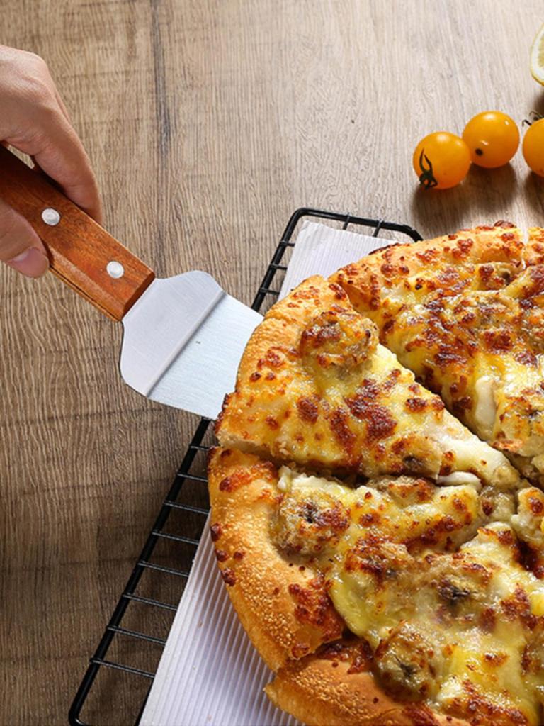 Wooden Handle Pizza, Cake & Steak Shovel - Triangle Blade for Baking