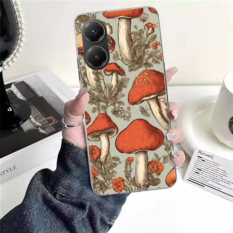 Colorful Mushroom Soft Phone Case For Xiaomi Redmi 15C 15 13C 13 Poco X5 X6 X7 F7 Ultra M7 12C 12 10 10C 9C 9A 9T 9 Fundas Poco
