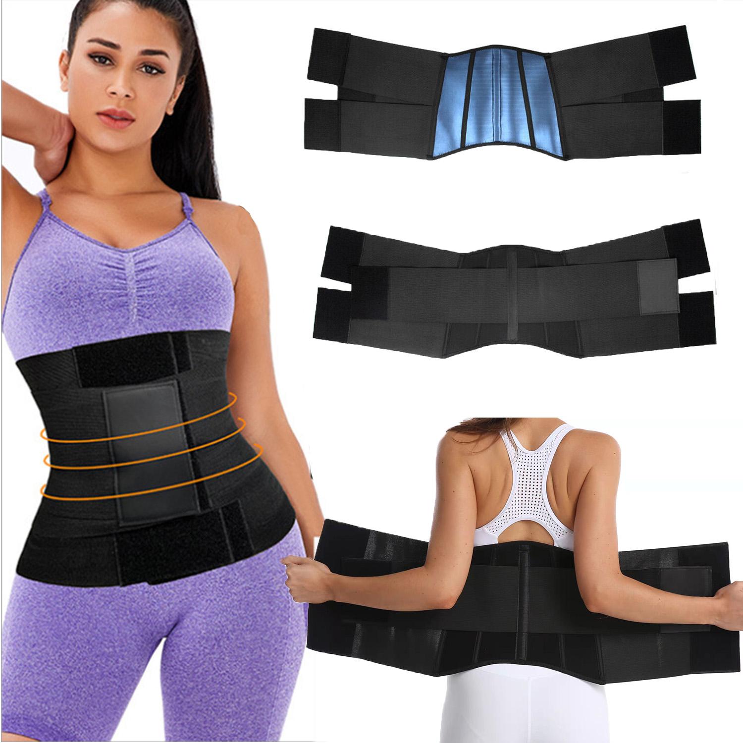 

Утягивающий пояс для женщин Cincher Body Shaper Tummy Control Waist Trimmer Belt Segmented Triple Wrap M чёрный