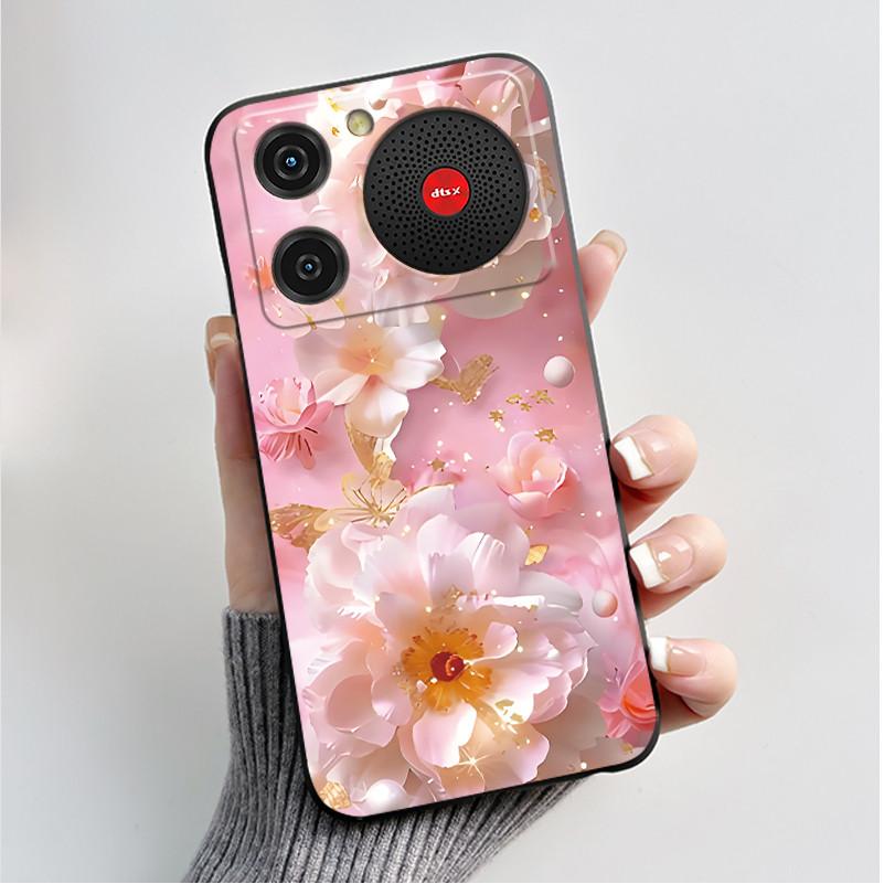 For Nubia Music Case Z2353 Butterfly Flowers Silicone Phone Cover For ZTE Nubia Music Funda Protection Shockproof Bumper Shell