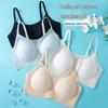 Ultra-Thin Seamless Ice Silk Summer Underwear Set: Cooling Bra, Vest & Mask.