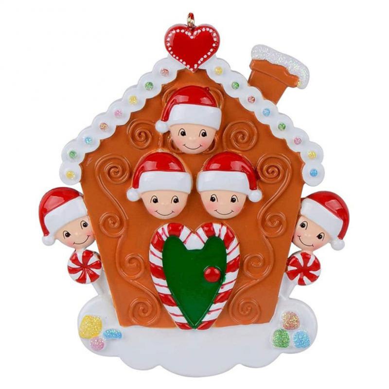 Christmas Tree Family Ornament Hanging Pendant Reindeer DIY Name Card For Holiday Decor Xmas Tree Pendant Crafts Gifts