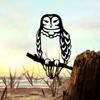 Stylish 1pc Metal Owl Yard Art - Rustic Home & Garden Decor. An Elegant Piece for Backyard and Patio, Enhancing Outdoor Beauty.