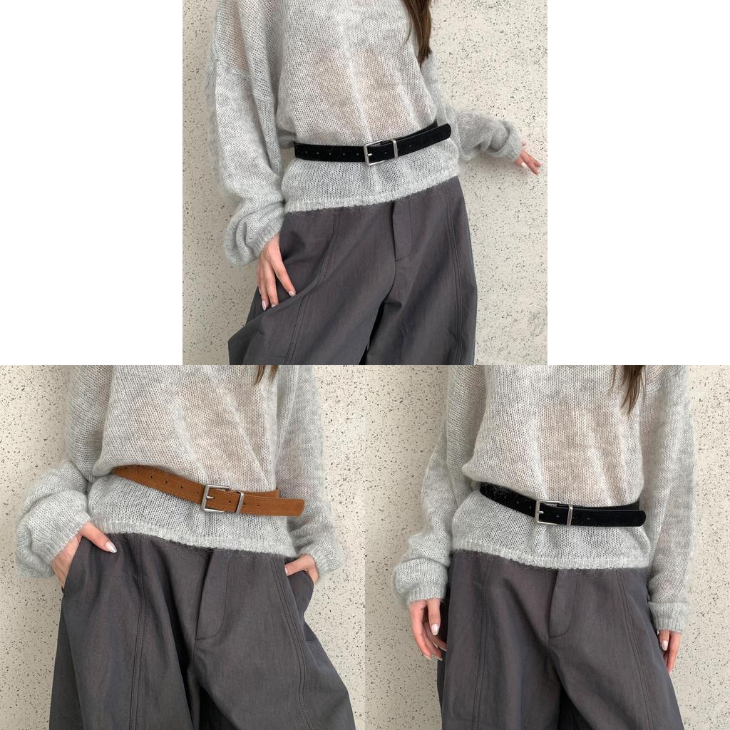 Fashion Pu Leather Belt For Women With Metal Pin Buckle For Casual And Office Wear