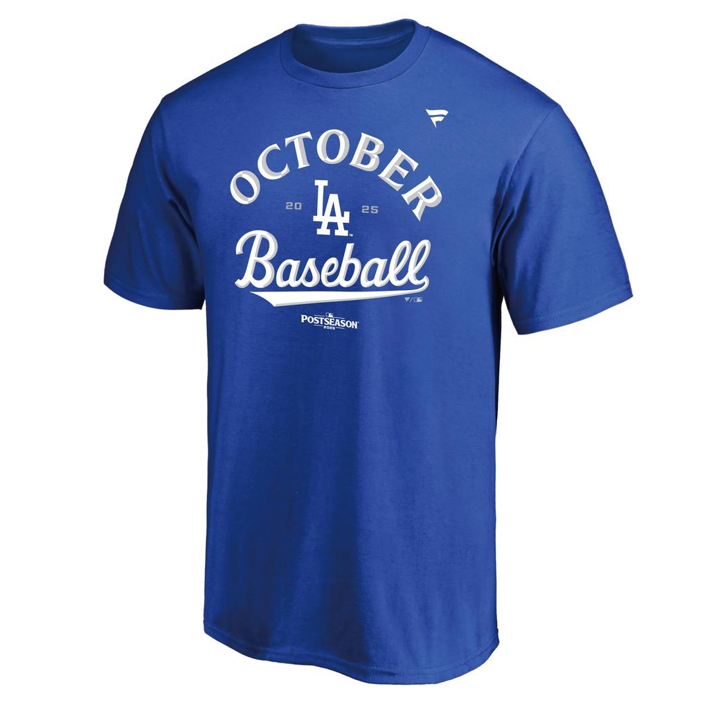 [Fanatics] Fanatics 2025 MLB Postseason Los Angeles Dodgers NL West Division Postseason Locker Room T-Shirt ML25AS153 BLUE (BLU)
