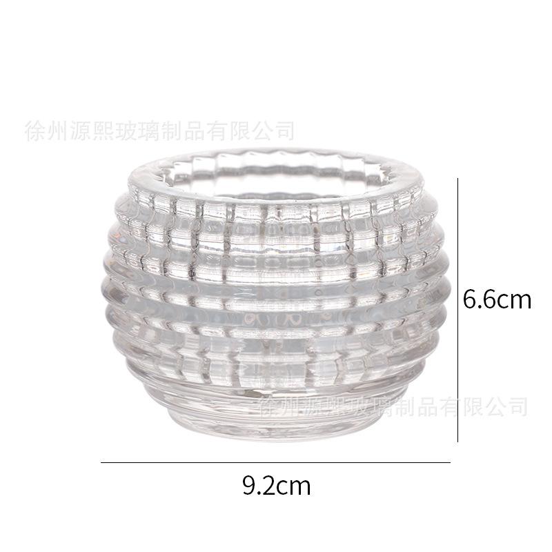 Transparent Glass Jar Yurt Food Roman Jar with Lid Handmade DIY Candle Holder Candy Storage Jars Home Decor Bottles Jars Boxes