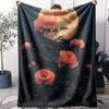 Peony Throw Soft Flannel AC Blanket Lightweight Summer Nap Throw Cozy  Blanket for Sofa Bed Travel Home