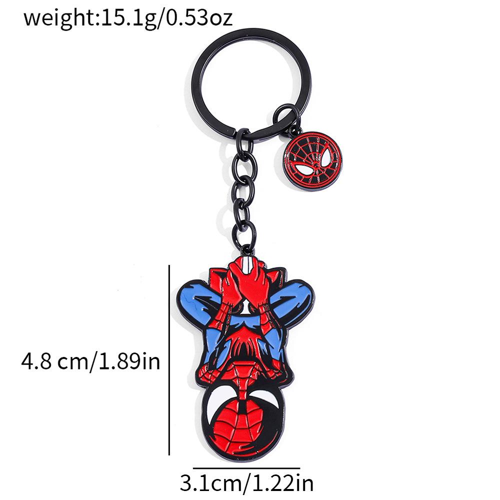 Superhero Film and Television Spider-Man Peripheral Cute Bag Keychain Cartoon Keychain Europe and America
