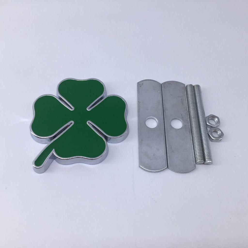 Insignia de Rejilla del Capó Delantero DASM1 para Alfa Romeo | Pegatina Emblema de Trébol de Cuatro Hojas y Serpiente Giulietta Mito Stelvio Estilo Exterior del Coche