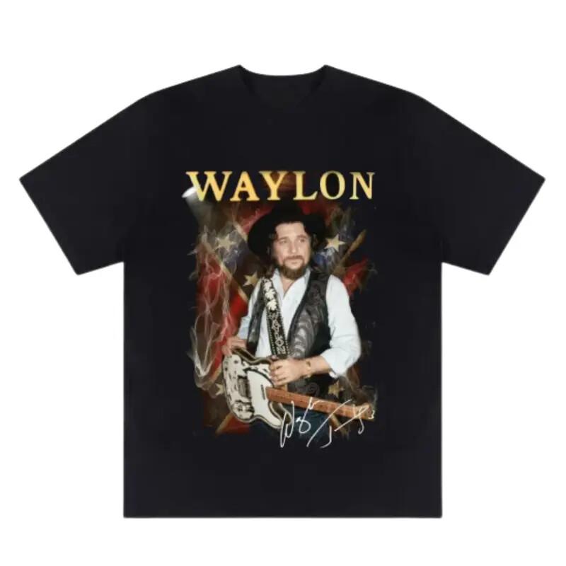 Waylon Jennings Tribute T-Shirt Unisex Country Music Tee Apparel Gift For Fan S