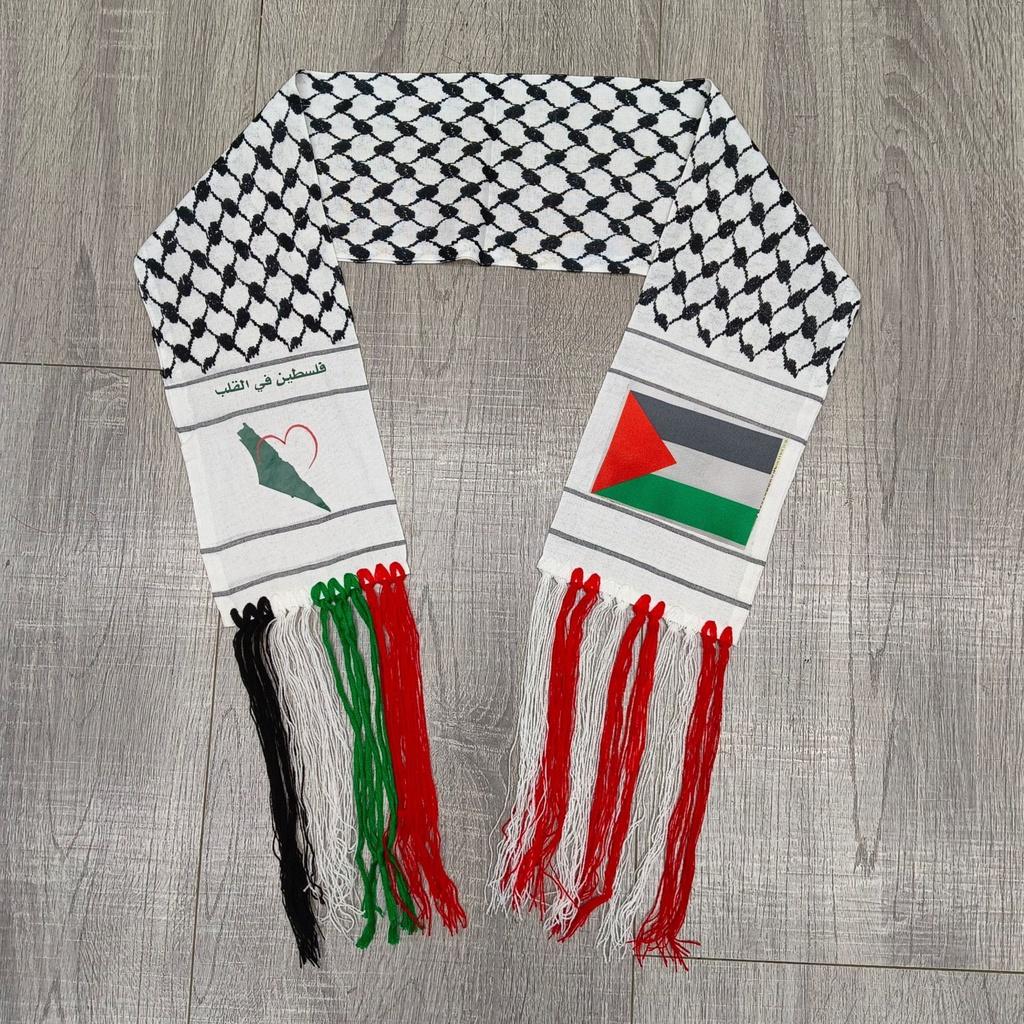 Flag Palestine Gaza Printing Polyester Scarf Outdoor Use Fan Football Souvenir