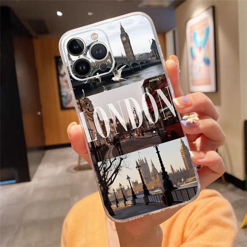 London aesthetics Phone Case Carcasa Funda For iPhone 17 Pro Max Air 16 15 14 13 Pro Max 15 16 Pro 15Plus Case