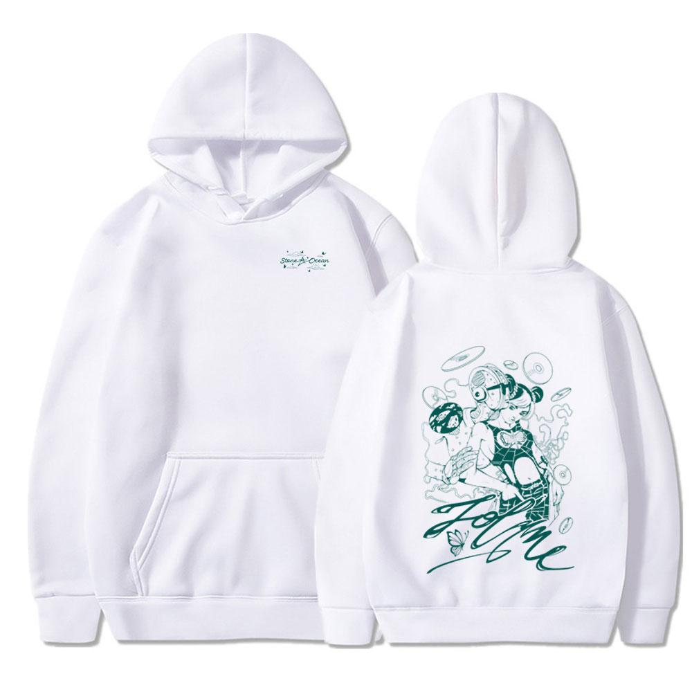 Anime Jojo Bizarre Adventure Kläder Stone Ocean Kujo Jolyne Manga Kläder Kvinnor Toppar Casual Vinter Vår Parstil Kläder
