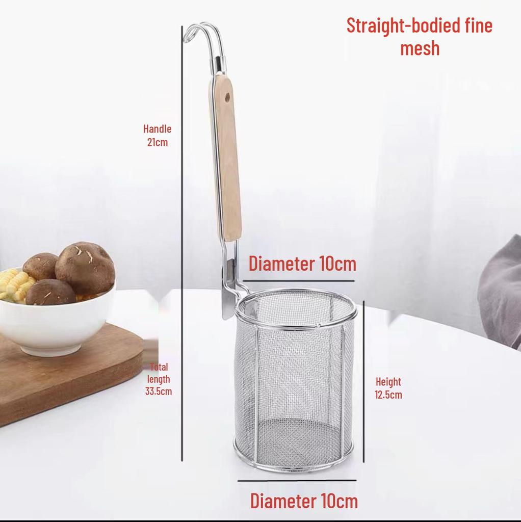 304 Stainless Steel Noodle and Soup Skimmer, Vegetable Strainer, Hot Pot Skimmer, Fine Mesh Strainer.