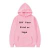 2024 Man Woman Casual Custom Printed Text DIY Hoodie Customized Logo Personalized Hoody Custom Hoodies Text Logo Sweatshirt