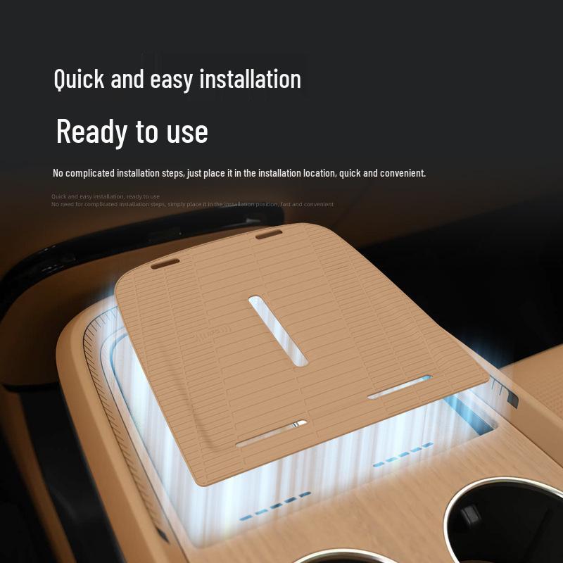 Xiaopeng GX Wireless Charging Silicone Pad: Anti-slip Center Console Protector for 26 Car Models.