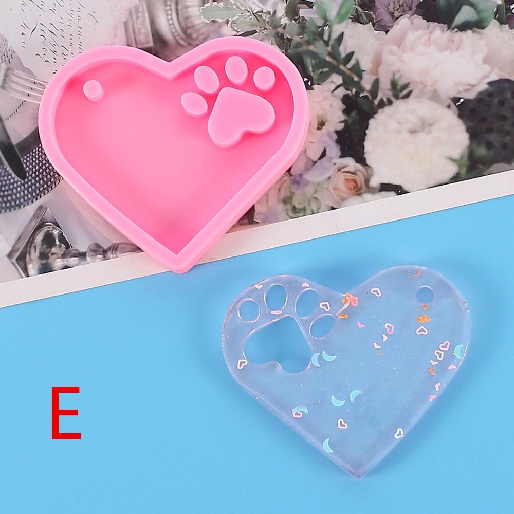 

Блестящая глянцевая форма для брелока Moon Tink, силиконовая форма для эпоксидной смолы в форме сердца Fairy Ange, ожерелье, ювелирные изделия, формы из полимерной глины