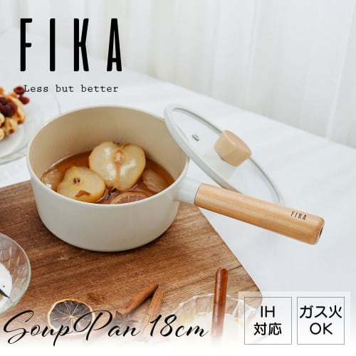 FIKA by Neoflam Saucepan, 18cm, Ceramic Coated, Gas and Induction Compatible