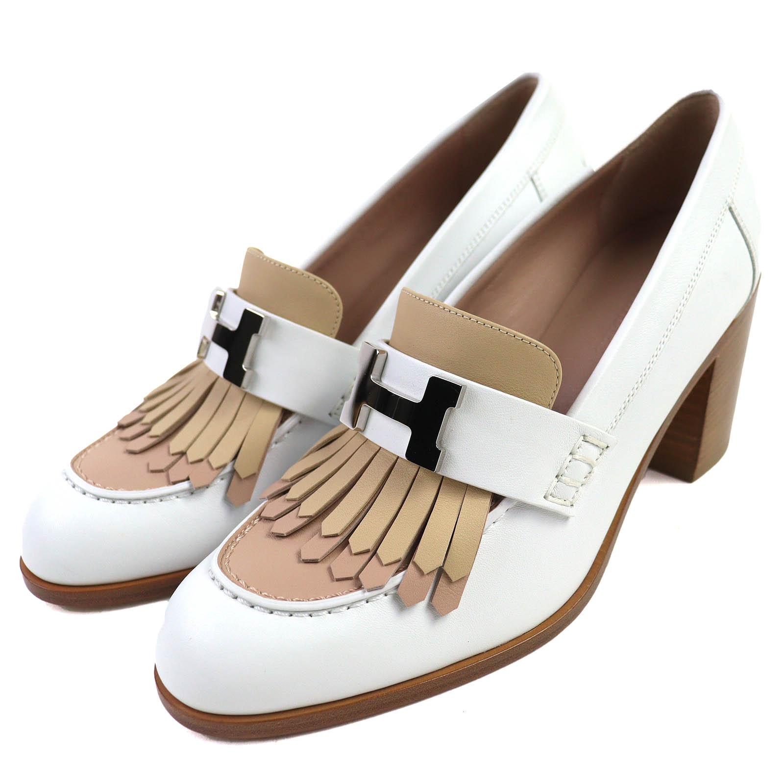 

Pristine HERMES pumps Elysee 70 leather White beige Women 36.5 Used