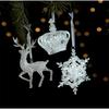 Elk/Crown/Candy/Wing Christmas Tree Acrylic Pendant Plastic Merry Christmas Pendant Hanging Snowflake Ornament Colorful
