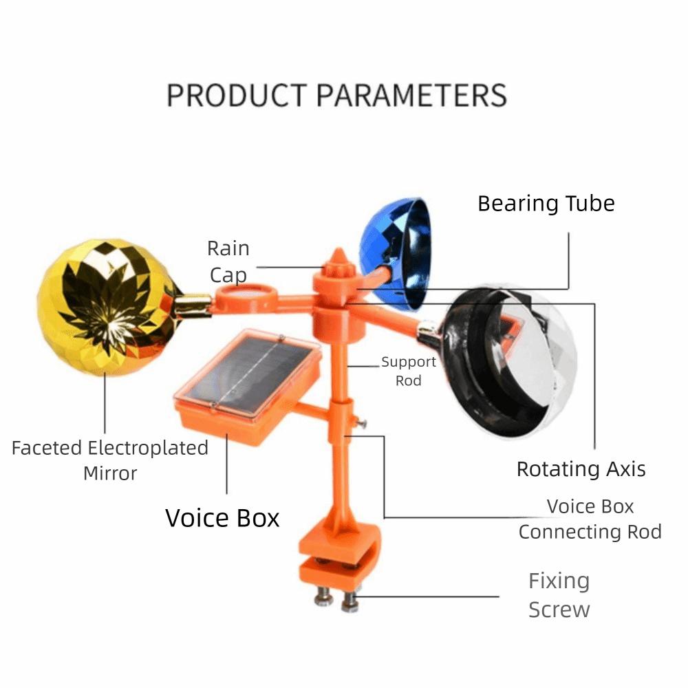 Reflective Flash Bird Repellent Device 360 Degree Rotating Bird Deterrent Device  Residential