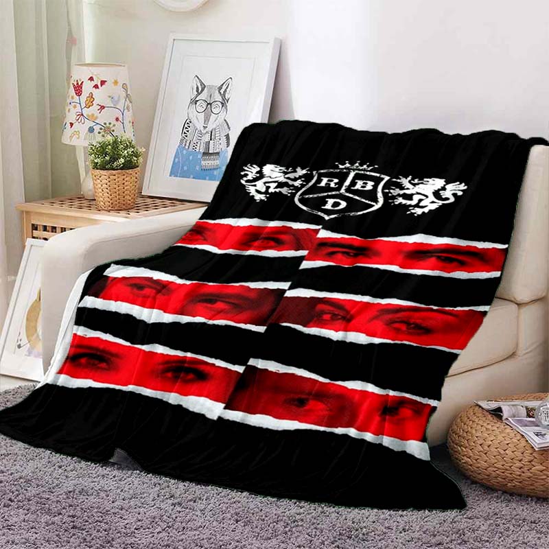 New 3D Printed Flannel Blanket Featuring R-RBD band/K-POP Style, Perfect for Home Use, Sofa Beds, or As a Birthday Gift.