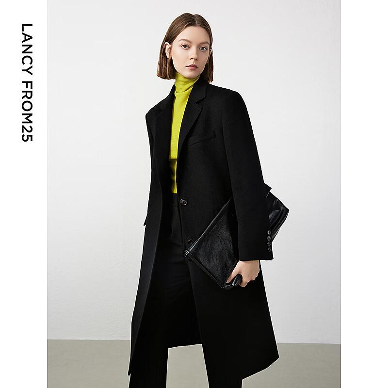 Langzi Women's Wool Blend Retro Blazer Coat