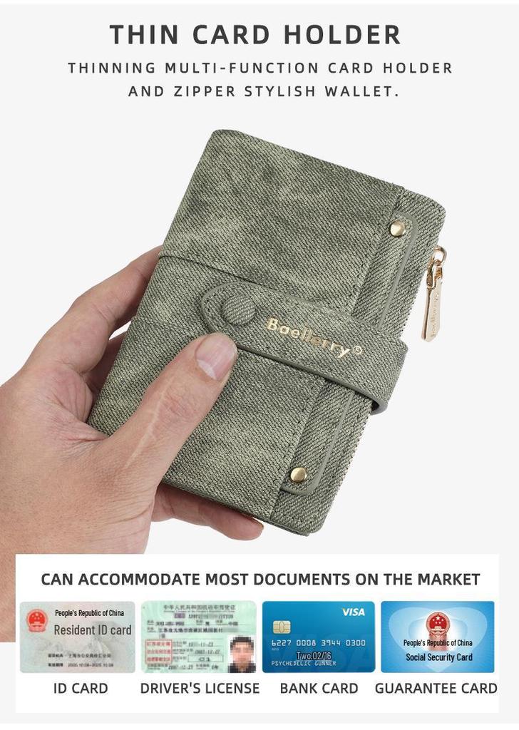 Portefeuille Mini Chic pour Femme - Porte-cartes Élégant pour Étudiants