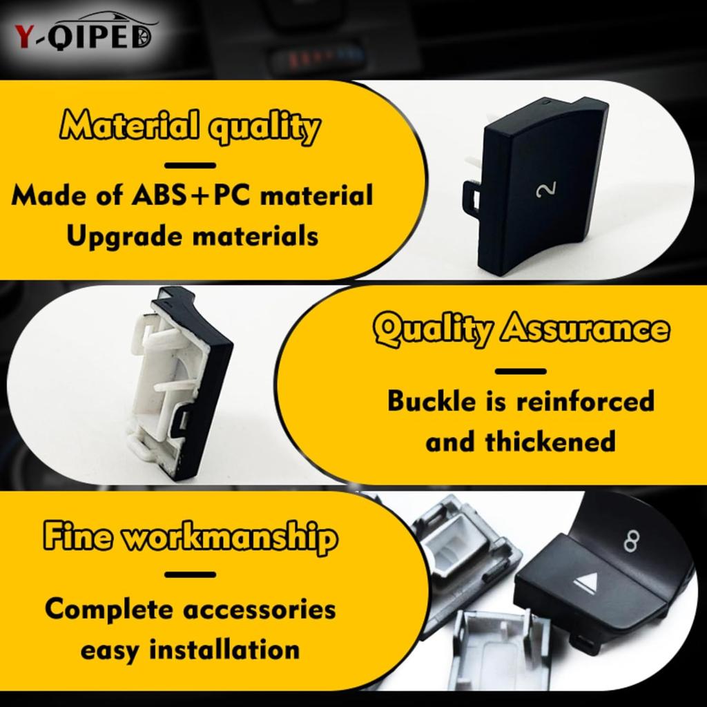 Car Radio CD Switch Button Cover for BMW,Car Front Dashboard Radio CD Number Button Cover Replacement for BMW 3 1 2 4 Series F30 F32 F34 F35