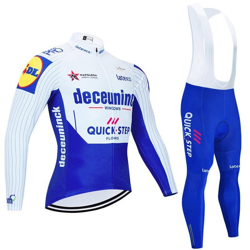 Men Women Cycling Long Sleeve Jersey Set Mountain Bike Racing Kit Pro Team Style