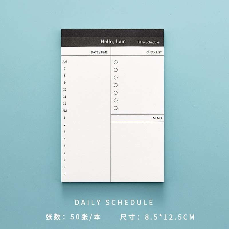 50 Sheets Weekly Planner Notepad, Tear-Off Time Block Planner, To Do List Planner Pad Simple Schedule Planner Planning