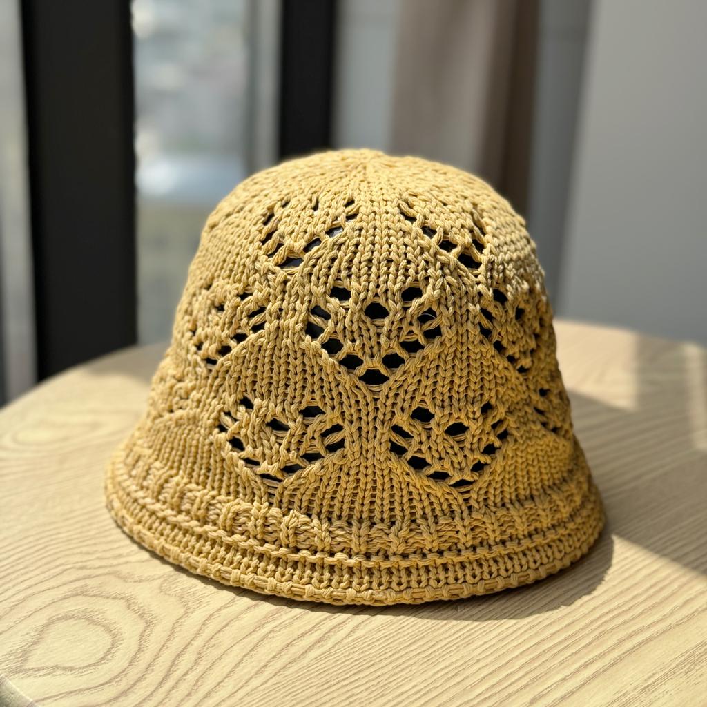 New Summer Hollow Fisherman Hat for Women, Breathable Thin Sun Protection Hat, Simple Bucket Hat for Outings, Trendy Sun Hat