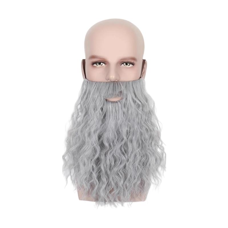 Halloween Party Fake Beard,Funny Fake Mustache Beard for Cosplay Supplies,Costume Party Realistic False Facials Hair