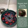 Swirling Berry Washing Bowl Self Spinning Fruit Vegetable Washer with Drain Multipurpose Kitchen Colander for Fruit