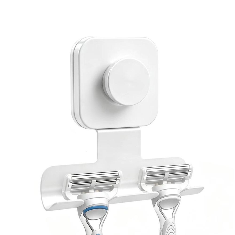 Square Suction Cup Razor Holder Removable Bathroom Shaver Hanger  Bathroom Wall Mount