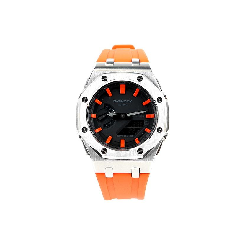 

CASIO Unisex Liquid Crystal,Analog Dual Display Series 44mm Black Watch GA-2100-1A1(Watch1--) Regular Box