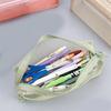 Pencil Case Double-Layer Large Capacity Transparent Mesh Students Exams Stationery Organizer Break-resistant Pencil Bag