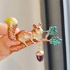 Japanese Cute Squirrel Brooch, Second-hand New Style Pin, Female Accessories Animal