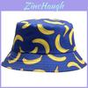 Banana Print Doublesided Fisherman Hat With Sun Protection For Streetwear And Casual Wear