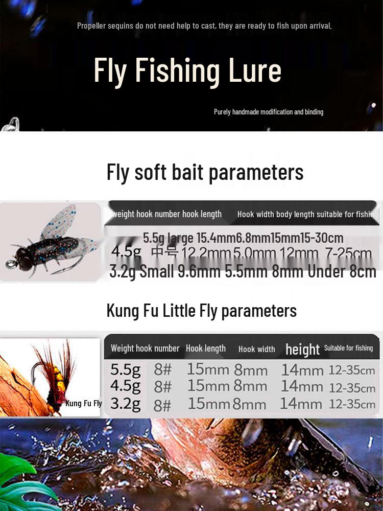 Propeller Spinner Fly Fishing Lure - Micro Soft Bait Hook for White Mouth Fishing