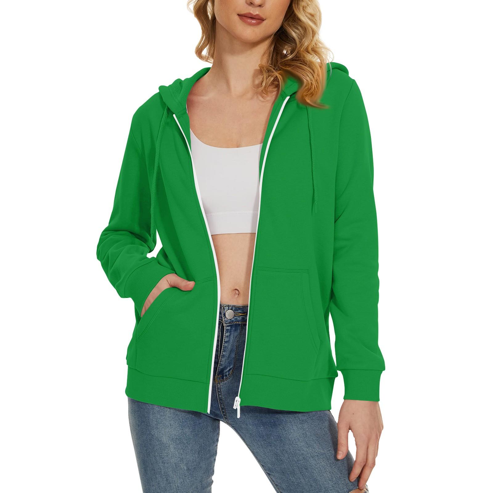 

Женское повседневное модное однотонное свободное пальто с длинным рукавом и карманом на молнии с капюшоном XXXL