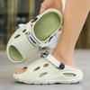 Fashion Men's Outdoor Sandals Big Size Summer New Style Fashion Hole Hole Beach Shoes Thick Bottom Two-Way Slippers EVA Material