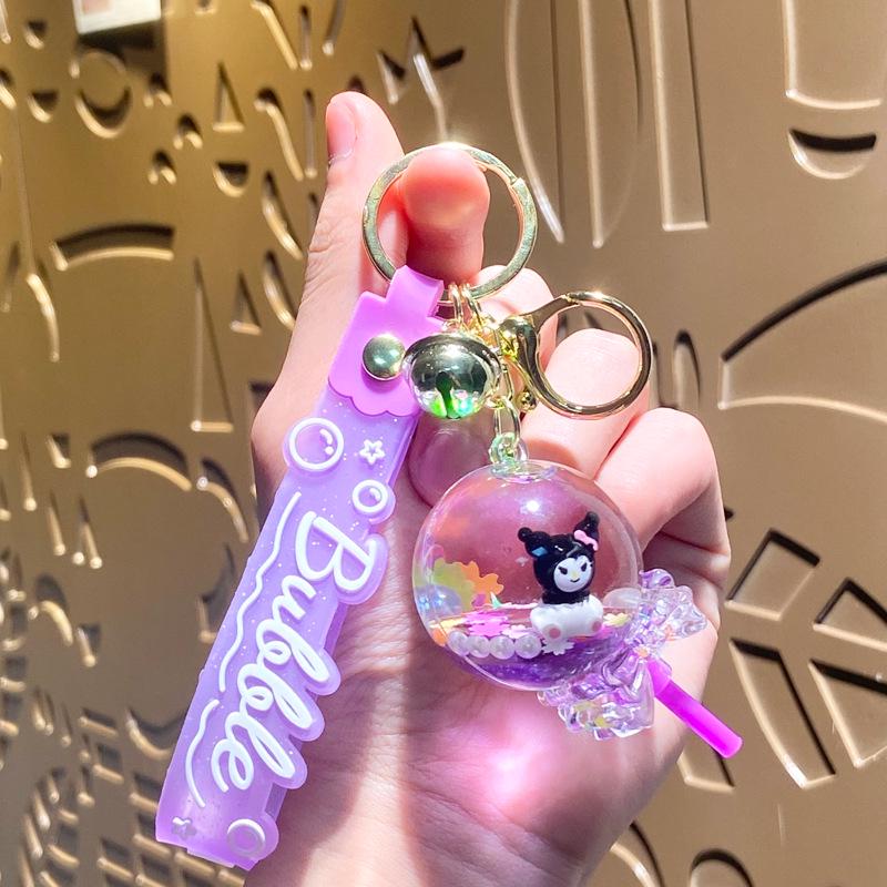 Acrylic Mahjong Sand Keychain - Elegant Car & Bag Pendant Gift