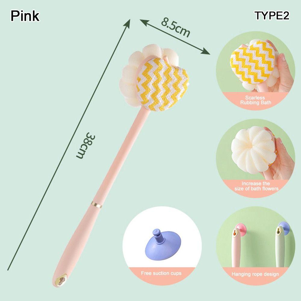 

Double Side Bath Brush 2-in-1 Rubbing Back Artifact Creative Body Exfoliating Brush pink-Type2