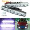 2x Xenon White 6 LED Super Bright DRL Daytime Running Driving Lights