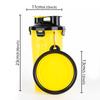 Dog Travel Water Bottle Bowls 2 in 1 Pet Food Container with Collapsible Portable Dog Food Bowl Outdoor Water Bowls for Pet Cat